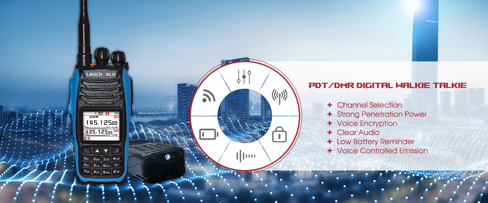 Ποιοτικό ψηφιακό Walkie Talkie PDT/DMR